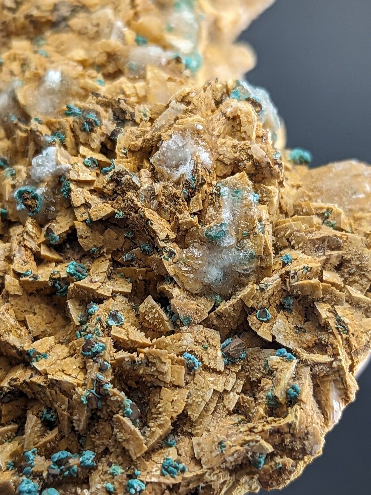 Very Rare Aurichalcite and Selenite Red Cloud Mine Rush Marion Co. Arkansas - Collectibles:Rocks Fossils &