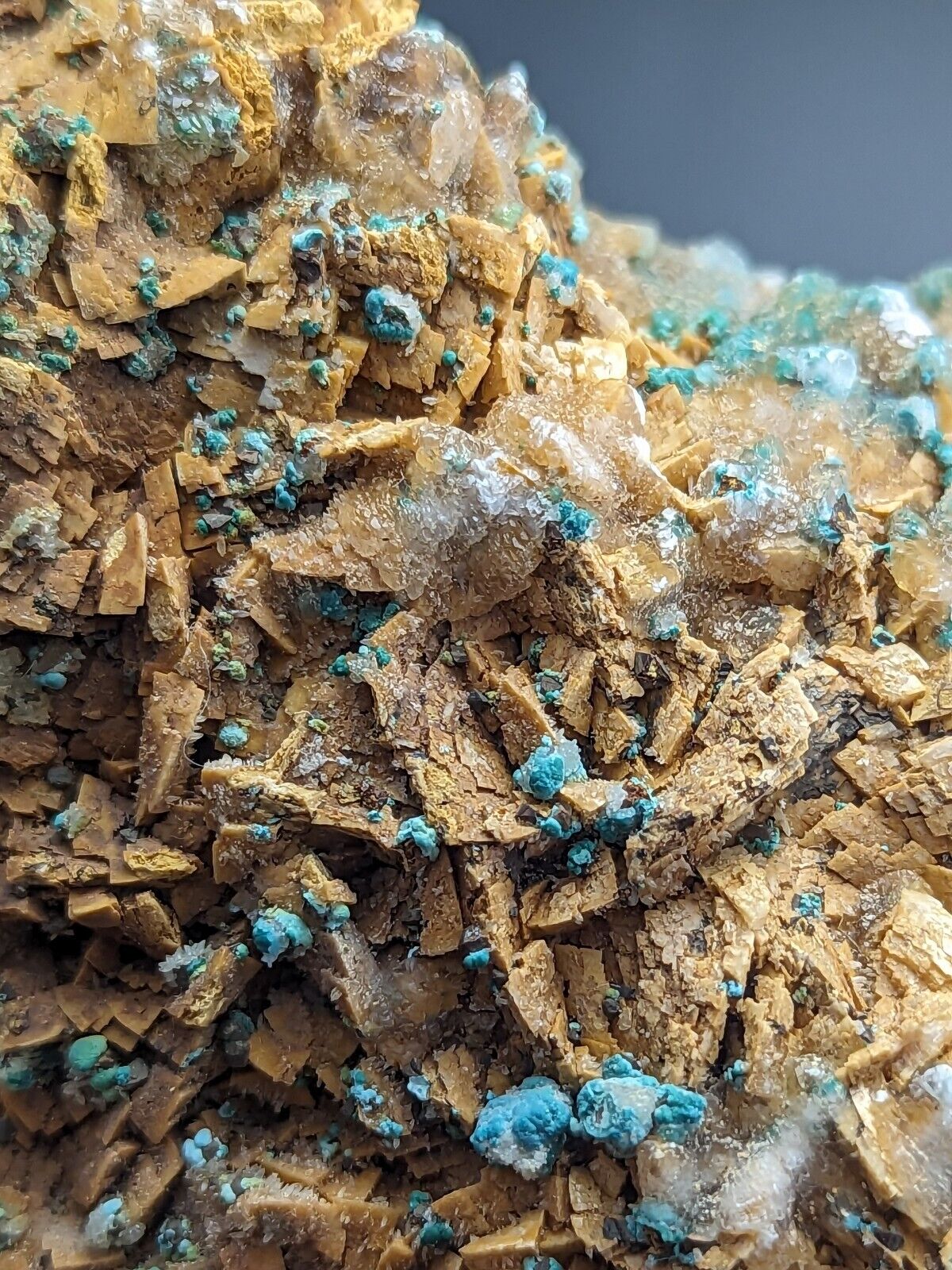 Very Rare Aurichalcite and Selenite Red Cloud Mine Rush Marion Co. Arkansas - Collectibles:Rocks Fossils &