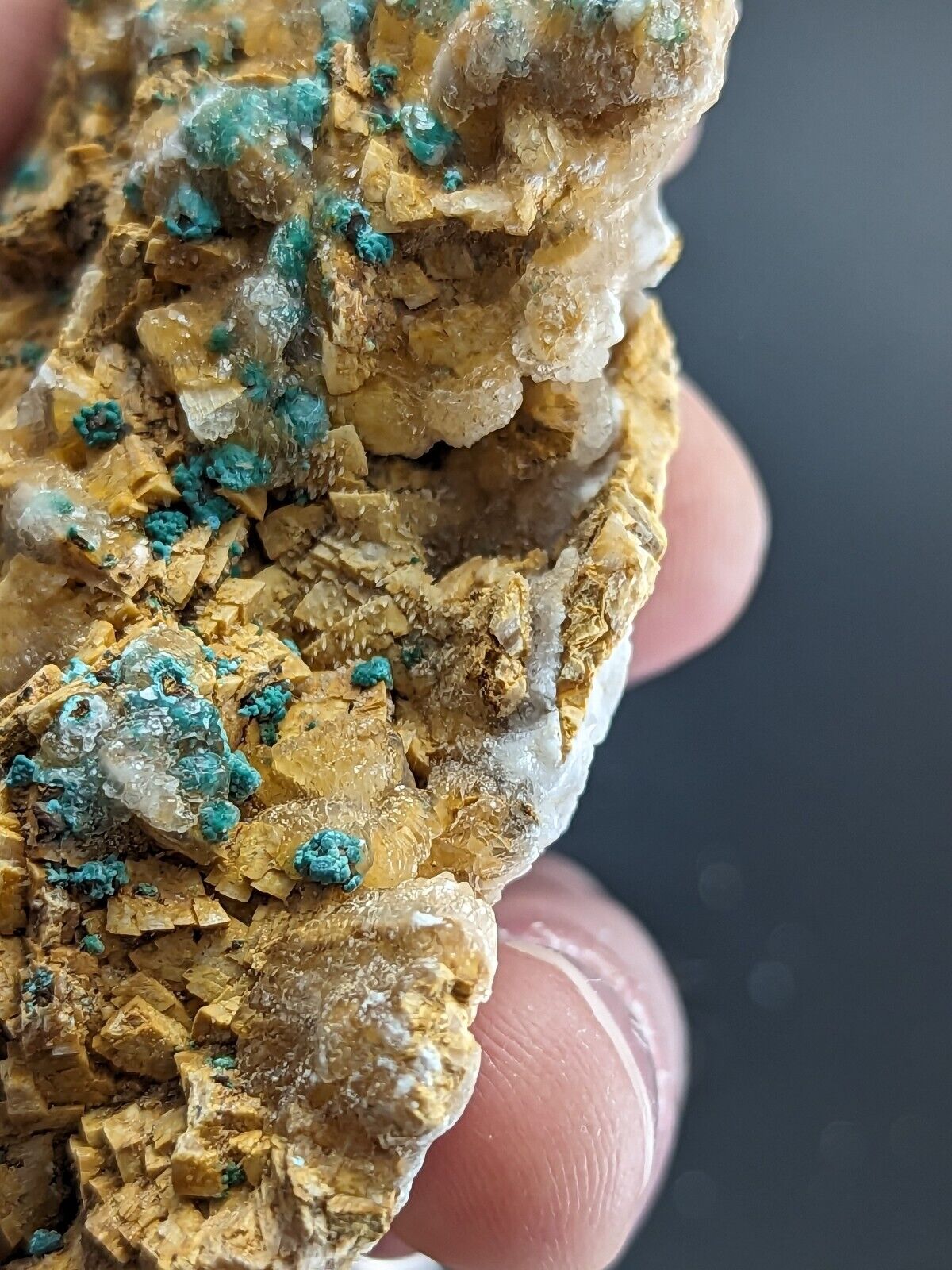 Very Rare Aurichalcite and Selenite Red Cloud Mine Rush Marion Co. Arkansas - Collectibles:Rocks Fossils &