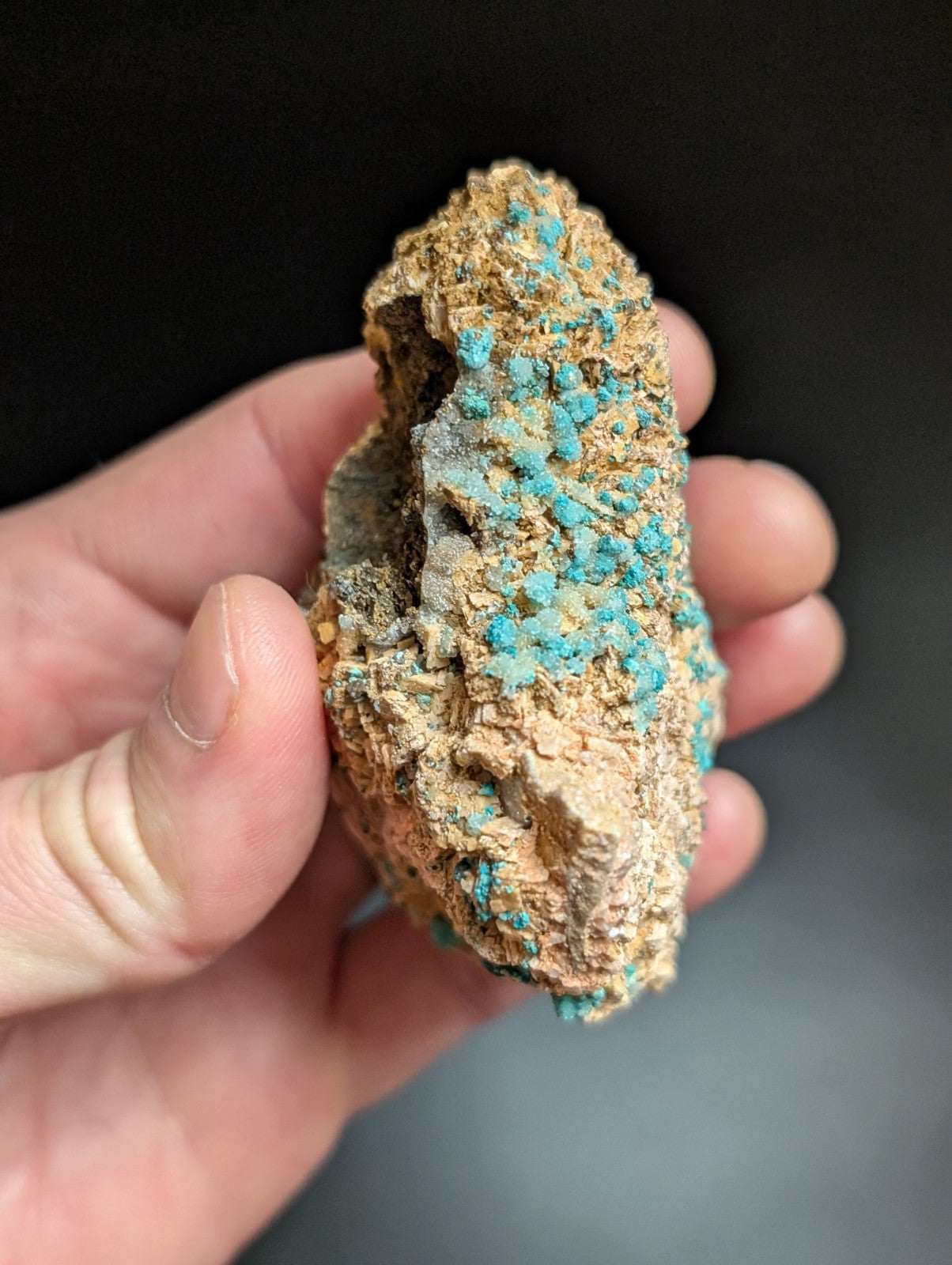 Very Rare Aurichalcite and Selenite Red Cloud Mine Rush Marion Co. Arkansas - Collectibles:Rocks Fossils &