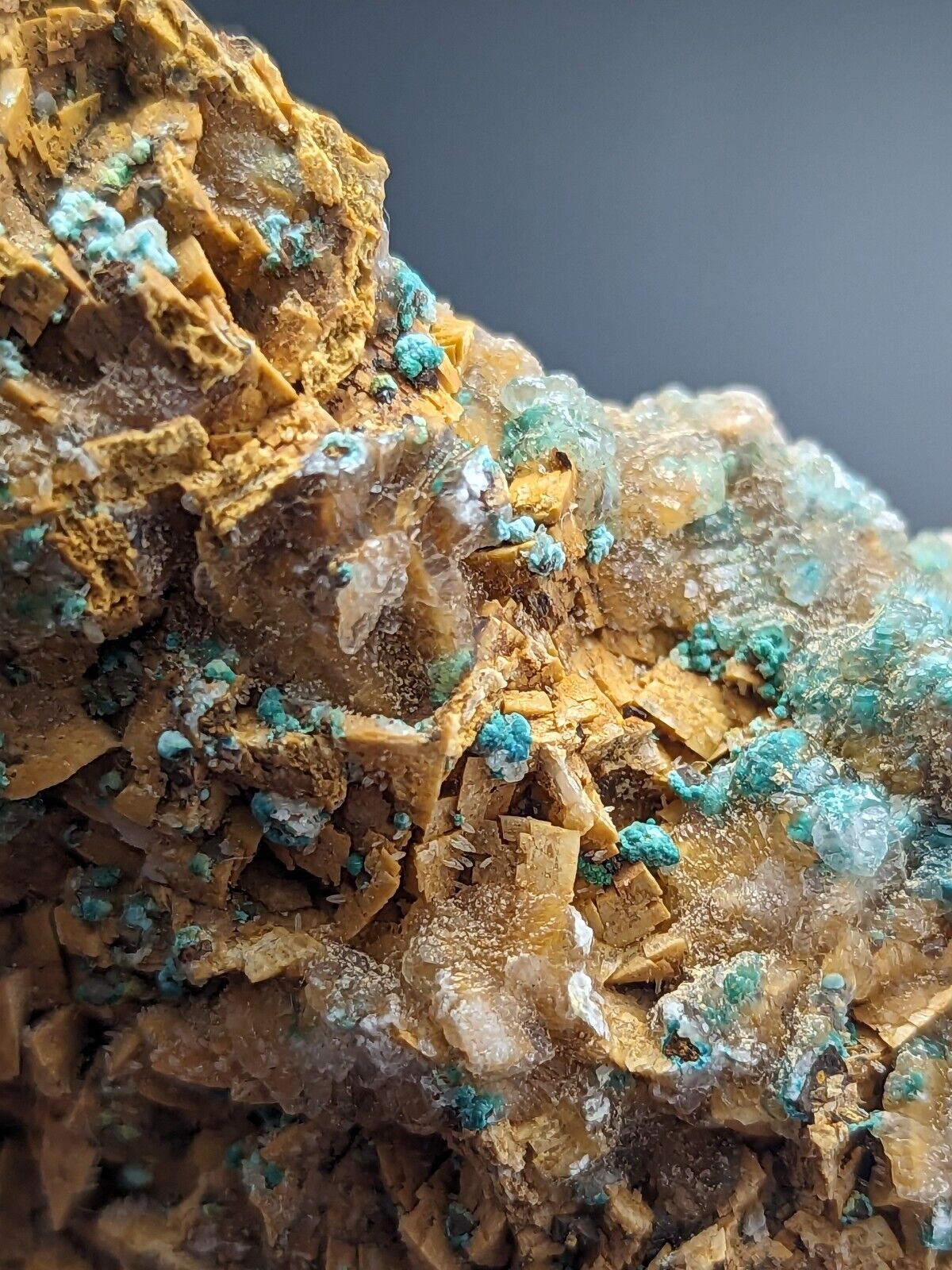 Very Rare Aurichalcite and Selenite Red Cloud Mine Rush Marion Co. Arkansas - Collectibles:Rocks Fossils &