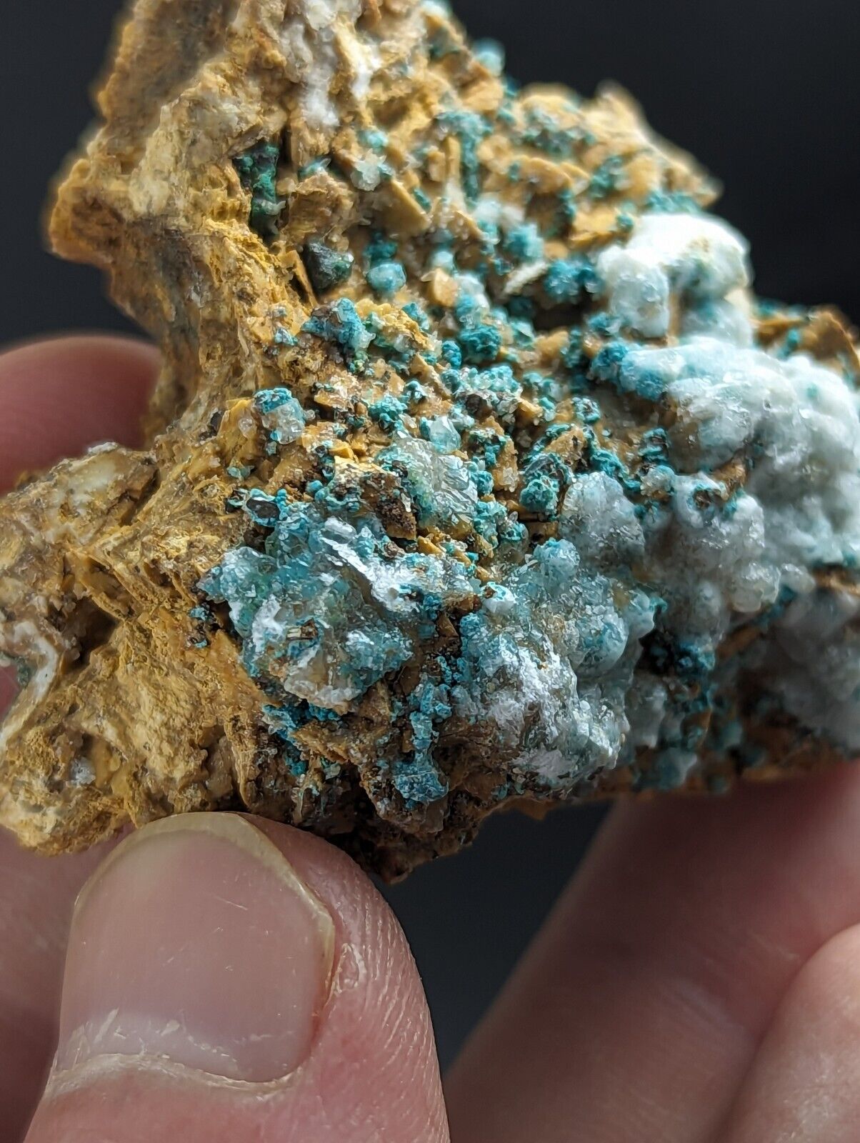 Very Rare Aurichalcite and Selenite Red Cloud Mine Rush Marion Co. Arkansas - Collectibles:Rocks Fossils &