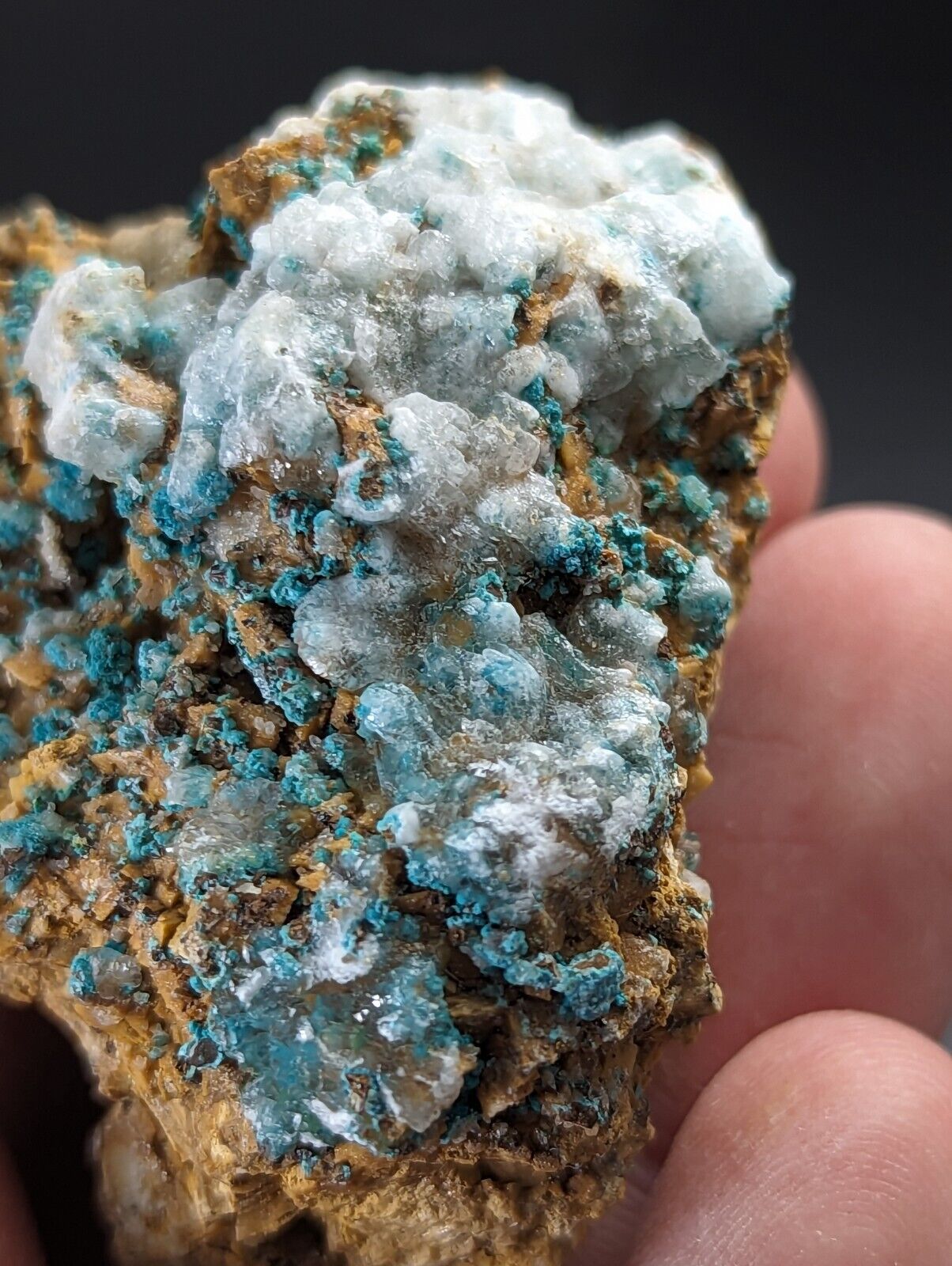Very Rare Aurichalcite and Selenite Red Cloud Mine Rush Marion Co. Arkansas - Collectibles:Rocks Fossils &