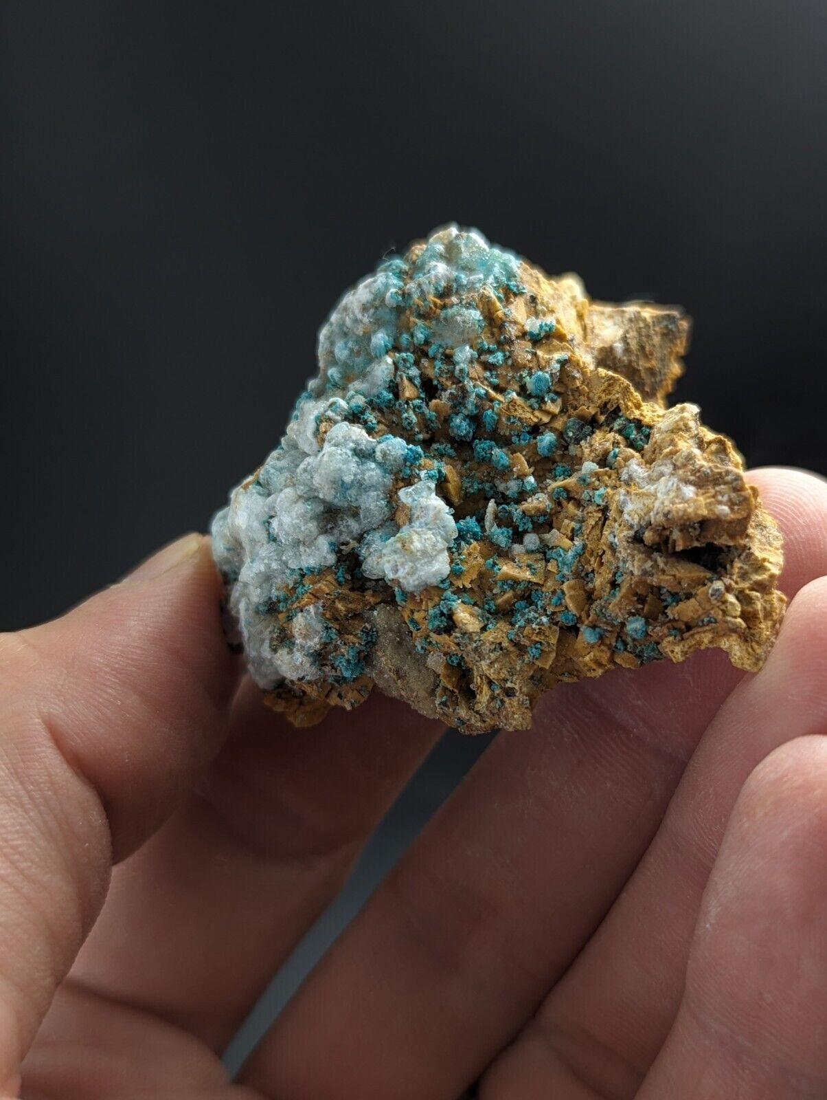 Very Rare Aurichalcite and Selenite Red Cloud Mine Rush Marion Co. Arkansas - Collectibles:Rocks Fossils &