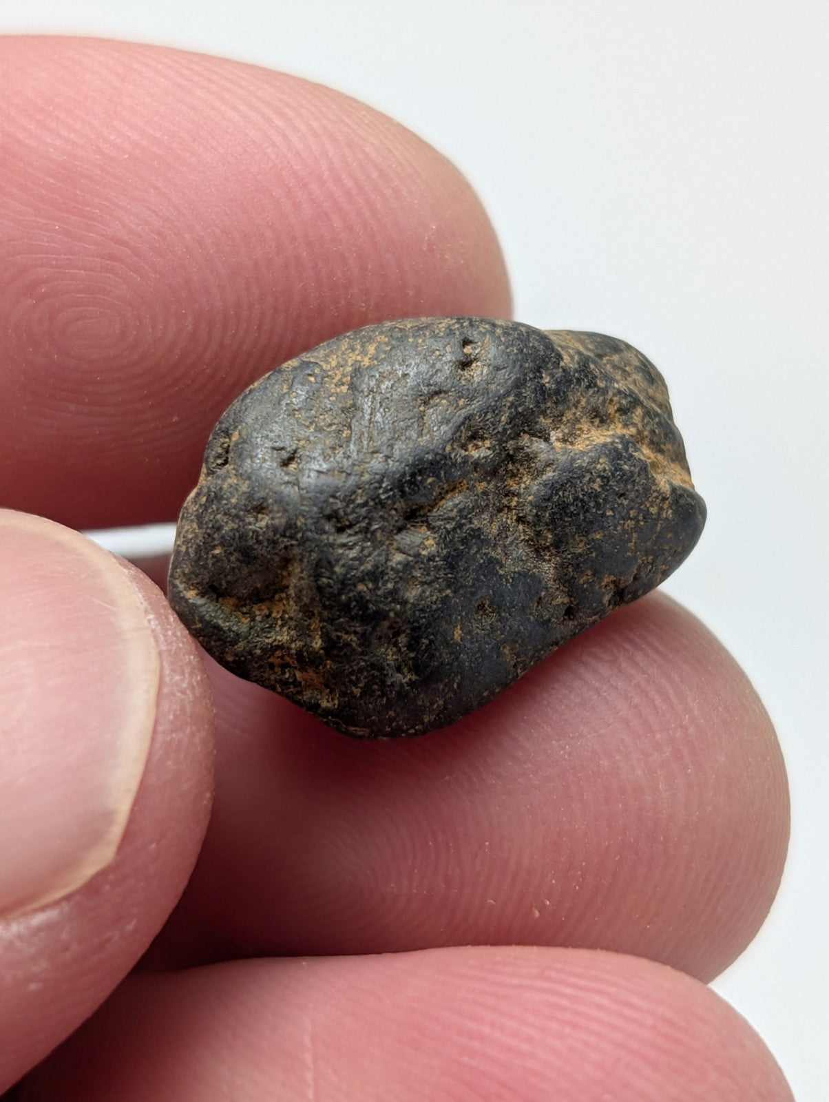 Very rare placer rutile stone from magnet cove arkansas with dark rough textured surface and earthy tones set of 25