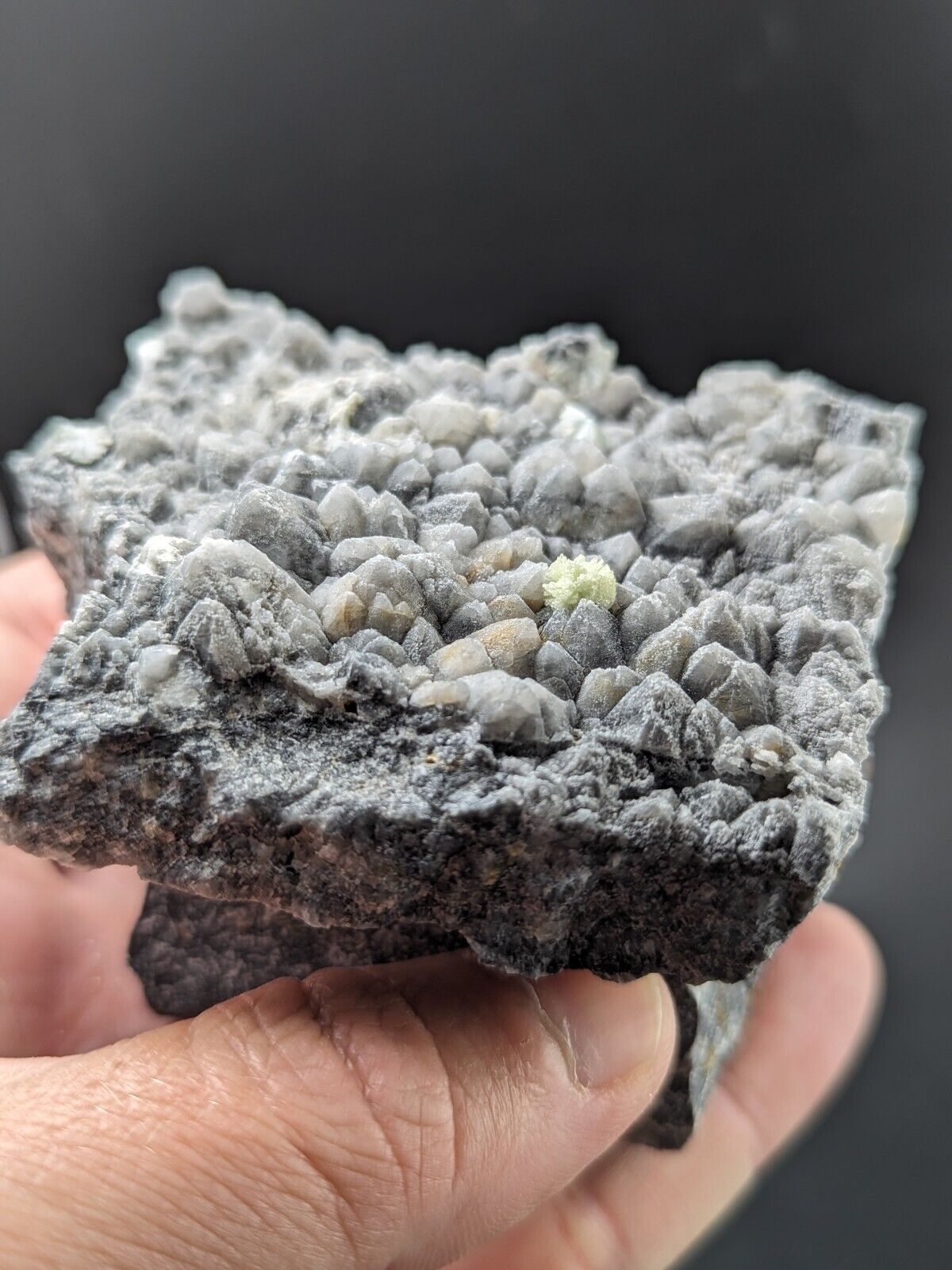 Wavellite on Grey Quartz - Mauldin Mountain Montgomery County Arkansas Rare - Collectibles:Rocks Fossils &