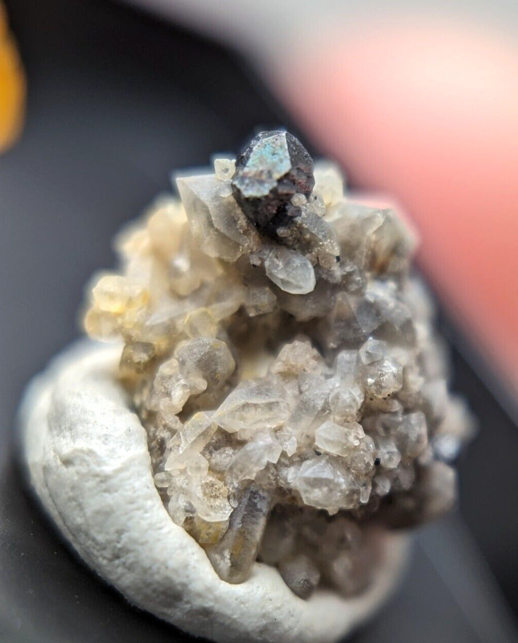 Wavellite + Quartz + Brookite Cluster - Set of 3 w/ case - Old Stock - Arkansas - Collectibles:Rocks Fossils &