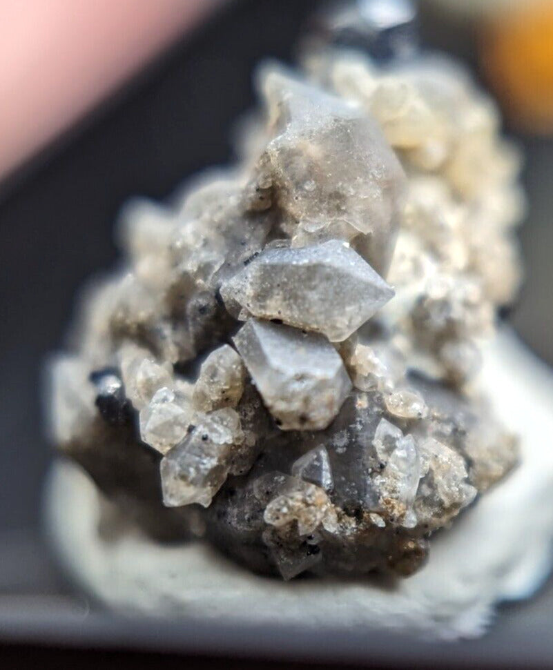 Wavellite + Quartz + Brookite Cluster - Set of 3 w/ case - Old Stock - Arkansas - Collectibles:Rocks Fossils &