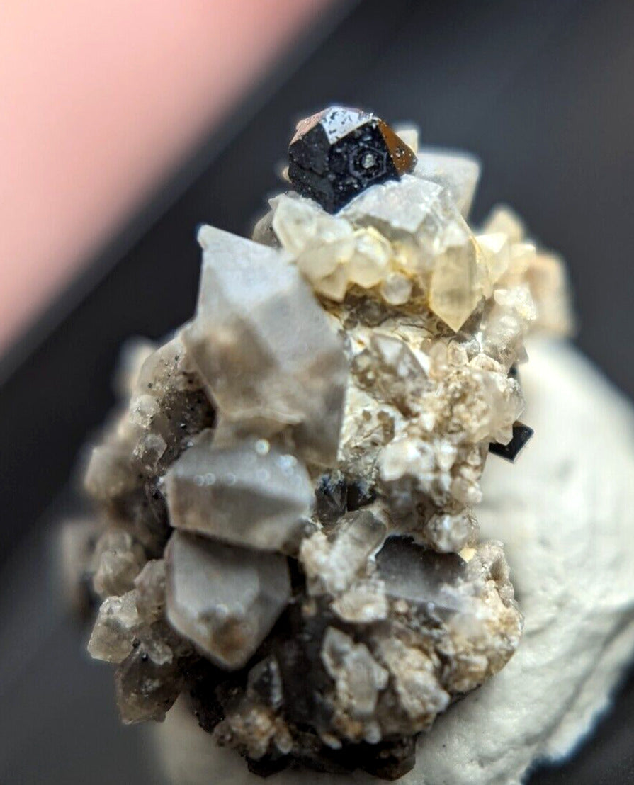 Wavellite + Quartz + Brookite Cluster - Set of 3 w/ case - Old Stock - Arkansas - Collectibles:Rocks Fossils &