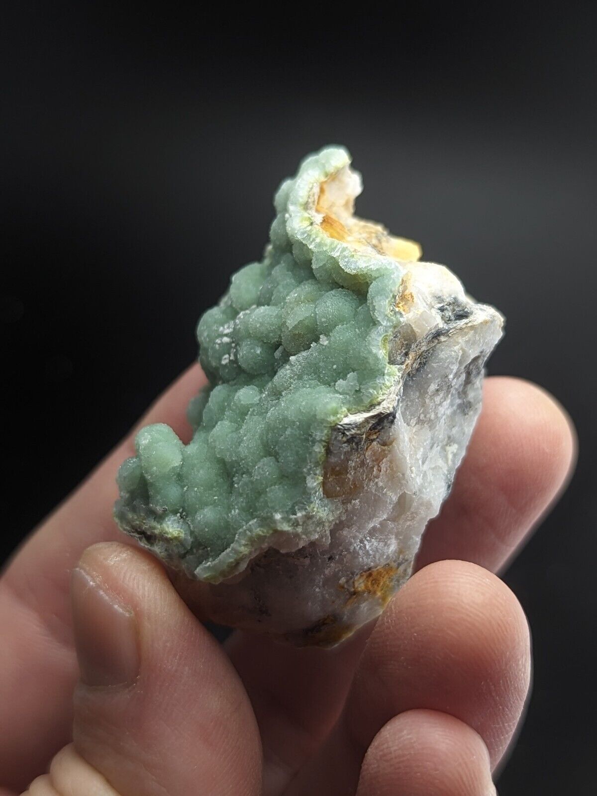 Wavellite on Quartz- Fantastic Old Stock - Mauldin Mountain Arkansas ooak - Collectibles:Rocks Fossils &