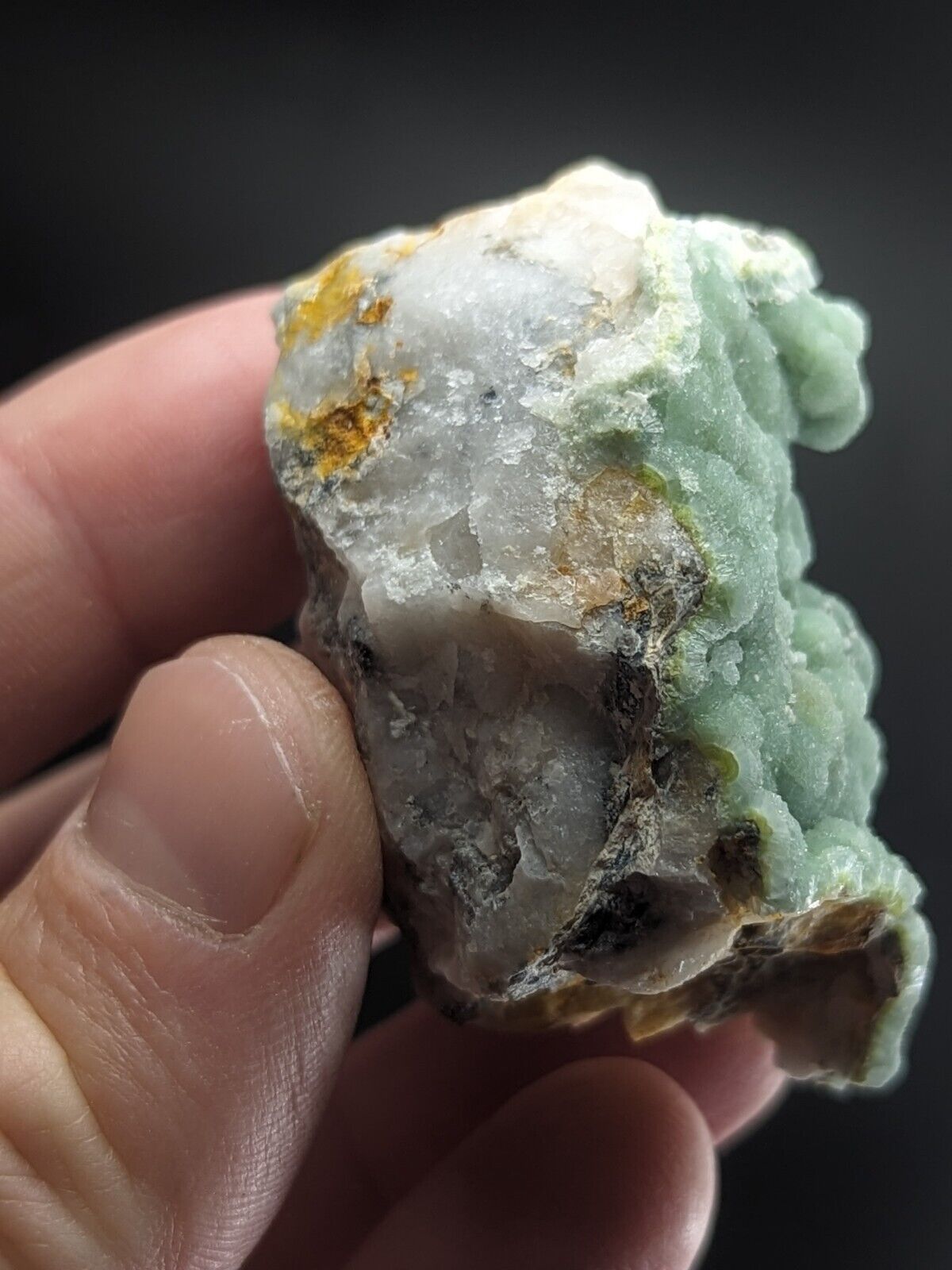 Wavellite on Quartz- Fantastic Old Stock - Mauldin Mountain Arkansas ooak - Collectibles:Rocks Fossils &