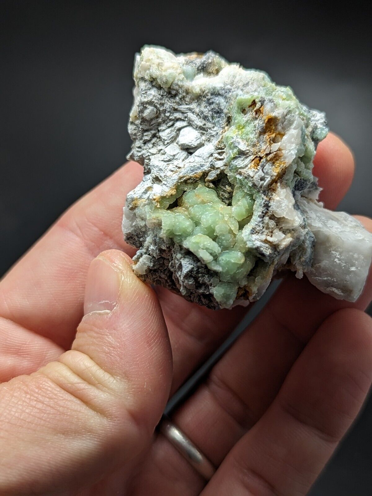 Wavellite and Quartz - Mauldin Mountain Arkansas Mushroom shaped! Unique! - Collectibles:Rocks Fossils &