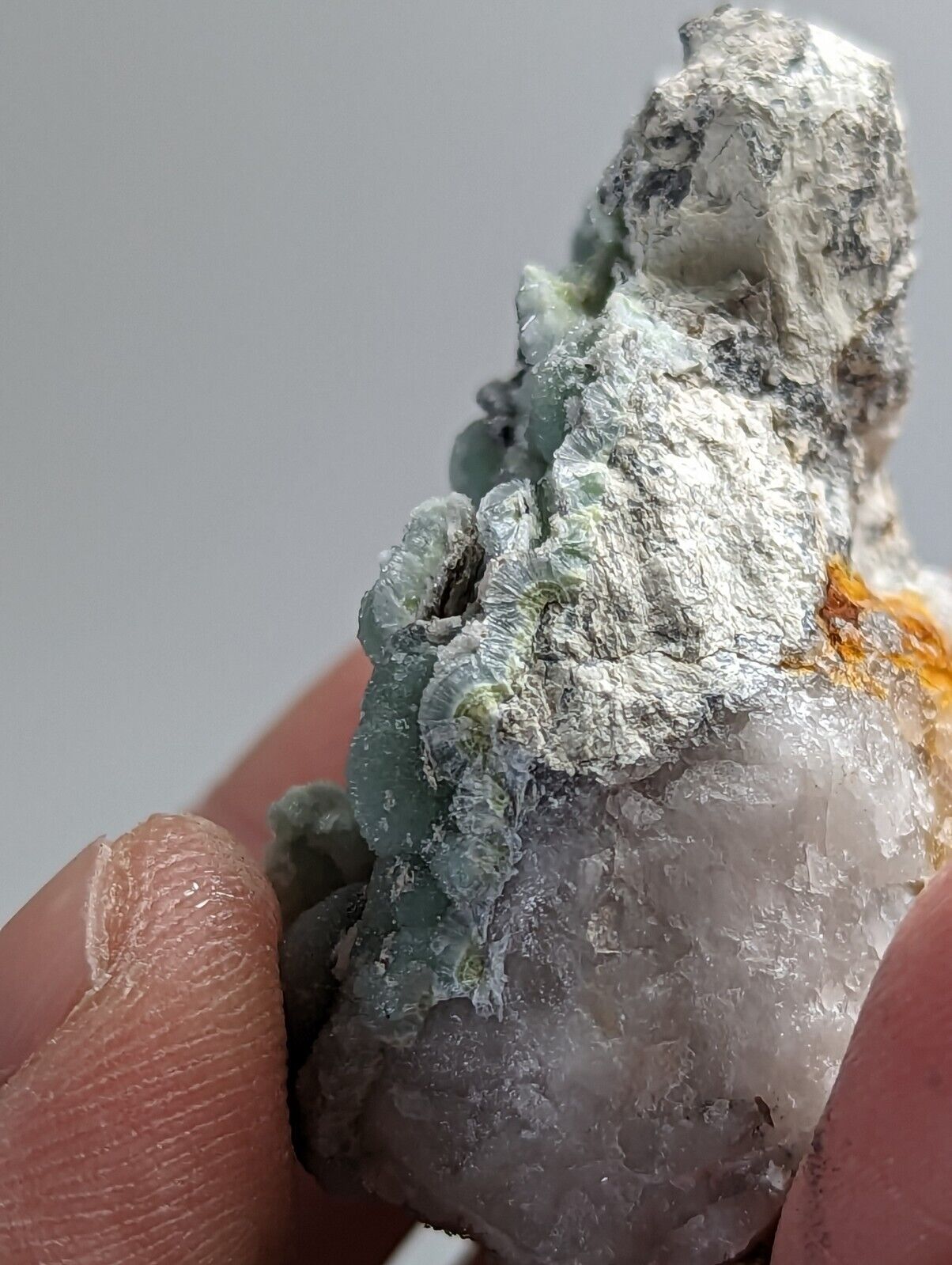 Wavellite on Quartz - Mauldin Mountain Montgomery County Arkansas - Collectibles:Rocks Fossils & Minerals:Crystals