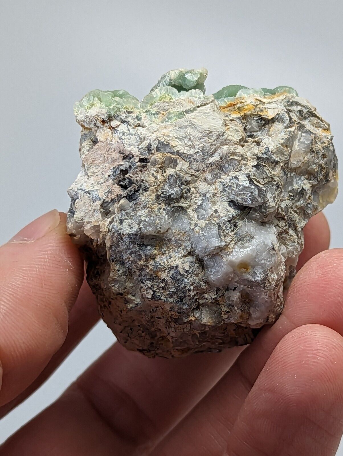 Wavellite on Quartz - Mauldin Mountain Montgomery County Arkansas - Collectibles:Rocks Fossils & Minerals:Crystals
