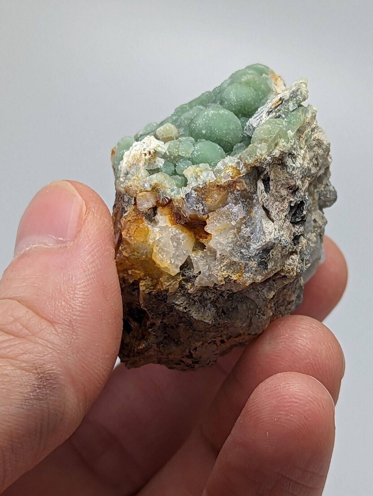 Wavellite on Quartz - Mauldin Mountain Montgomery County Arkansas - Collectibles:Rocks Fossils & Minerals:Crystals