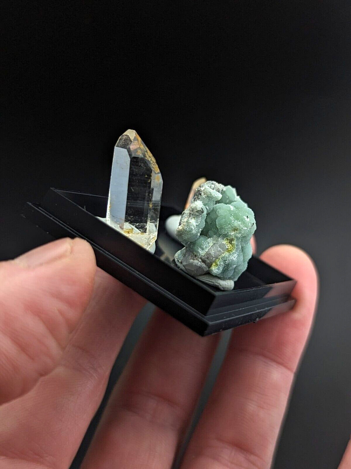 Wavellite + Quartz Set of 3 w/ case - Old Stock - Montgomery County Arkansas - Collectibles:Rocks Fossils &