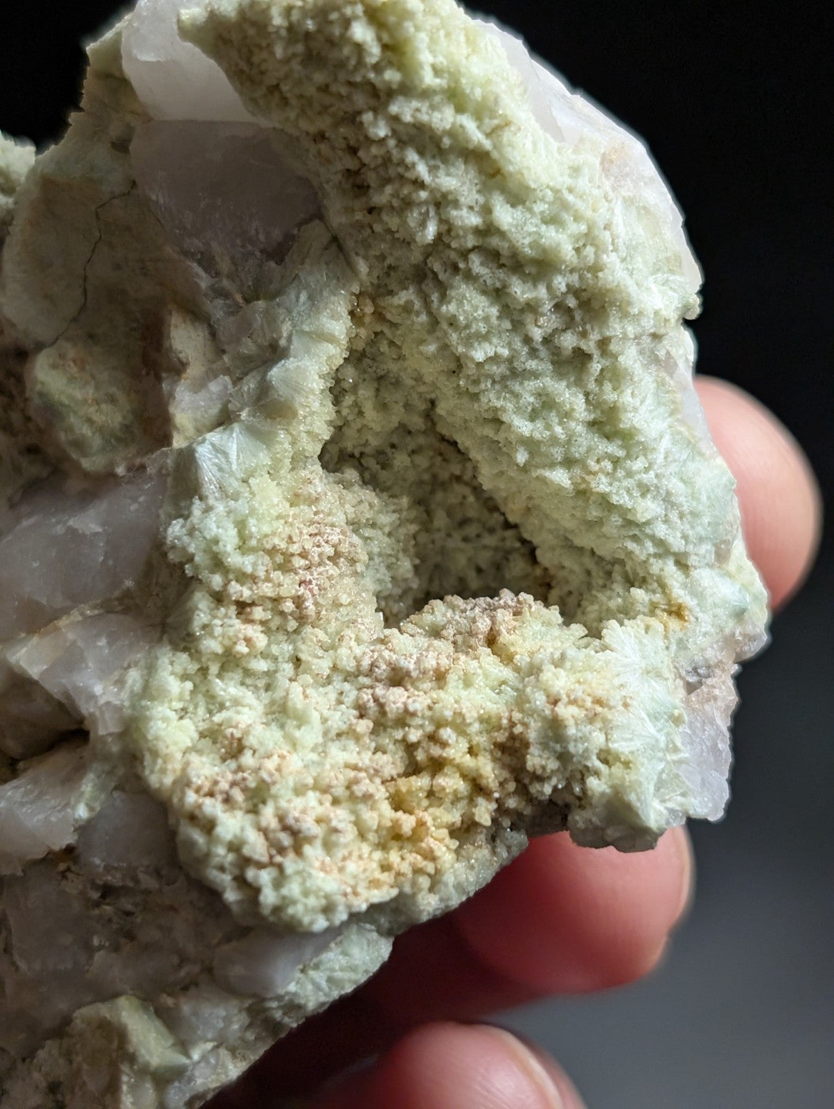 Wavellite on Smoky Quartz - Rare Old Stock - Polk County Arkansas Super Unique - Collectibles:Rocks Fossils &