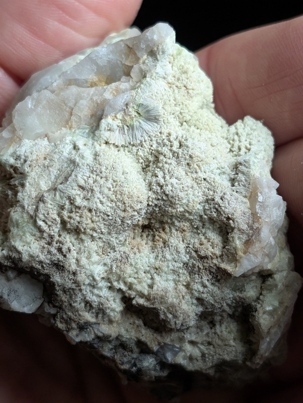 Wavellite on Smoky Quartz - Rare Old Stock - Polk County Arkansas Super Unique - Collectibles:Rocks Fossils &