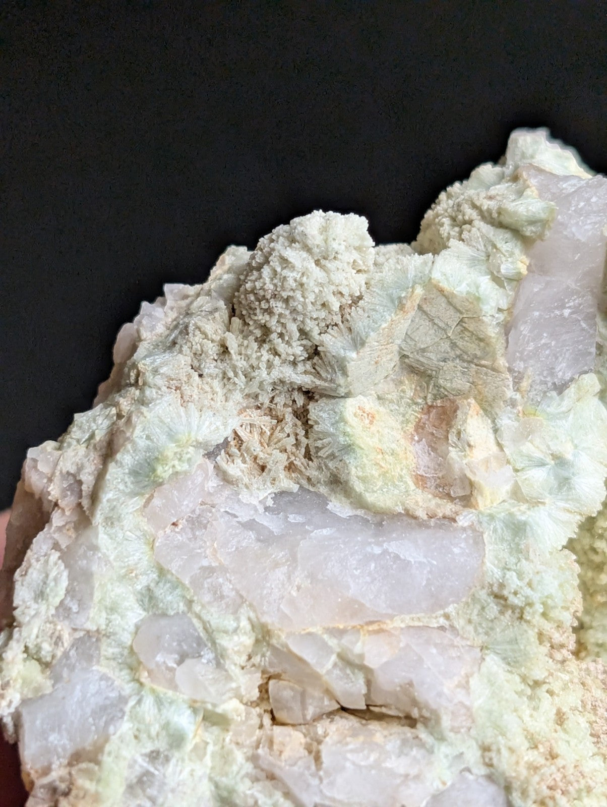 Wavellite on Smoky Quartz - Rare Old Stock - Polk County Arkansas Super Unique - Collectibles:Rocks Fossils &