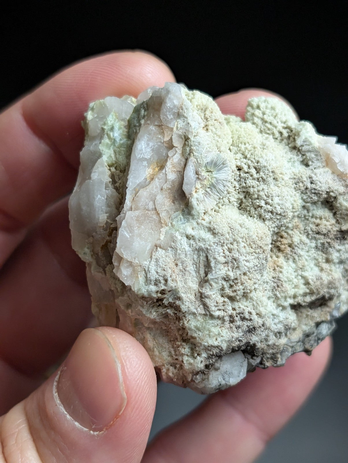Wavellite on Smoky Quartz - Rare Old Stock - Polk County Arkansas Super Unique - Collectibles:Rocks Fossils &