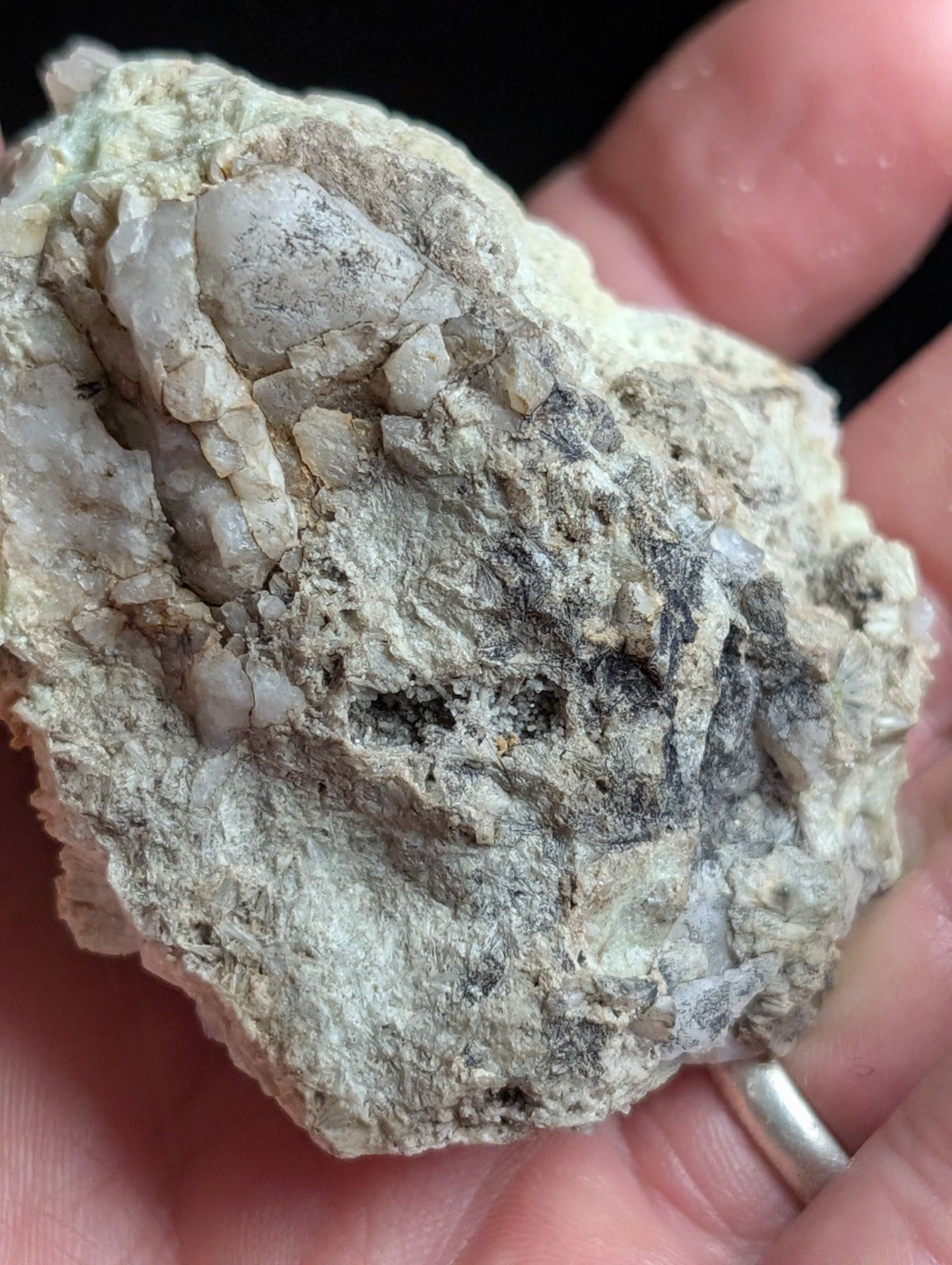 Wavellite on Smoky Quartz - Rare Old Stock - Polk County Arkansas Super Unique - Collectibles:Rocks Fossils &