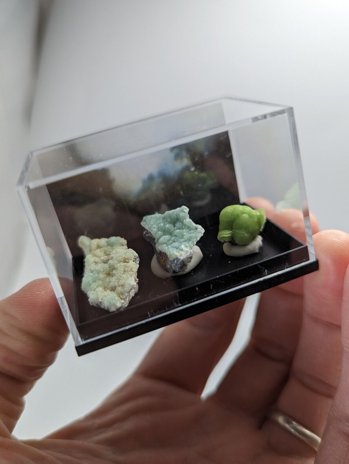 Wavellite - Unique Set of 3 w/ case - Old Stock - Mauldin Mountain Arkansas - Collectibles:Rocks Fossils &