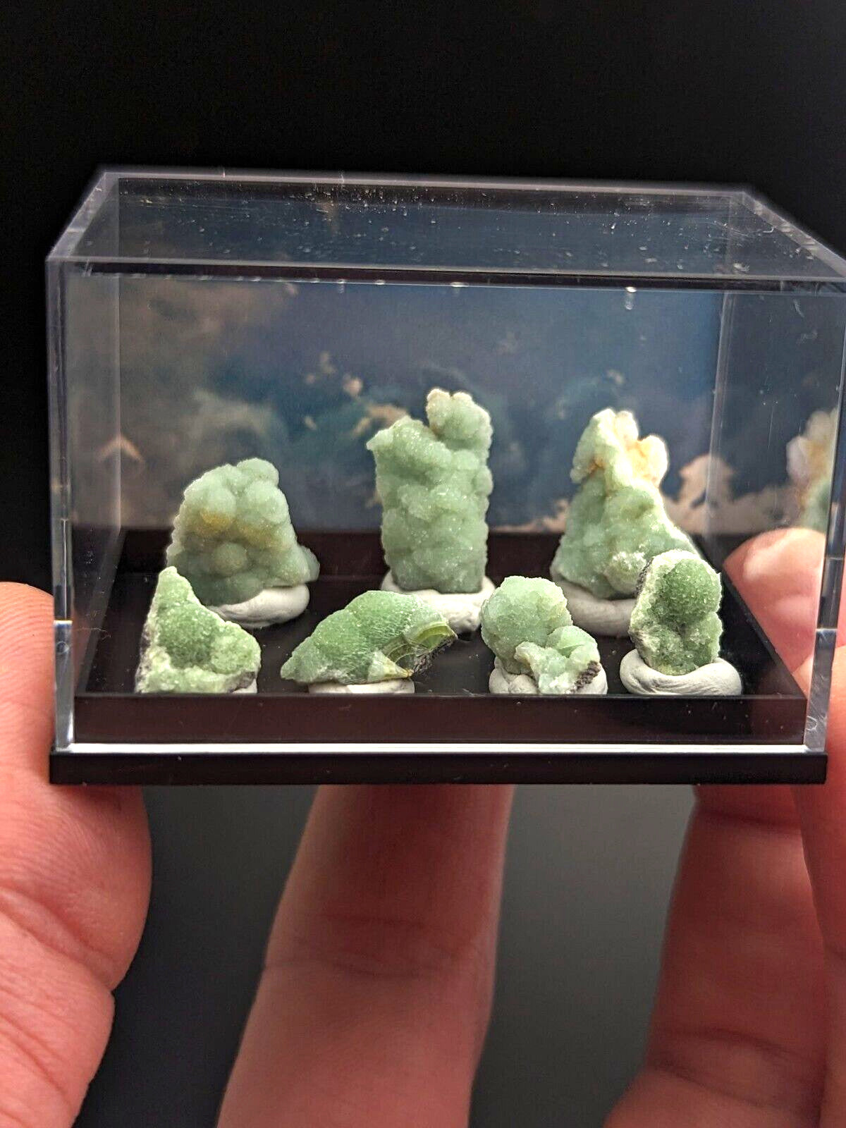 Wavellite - Unique Set of 7 w/ case - Old Stock - Mauldin Mountain Arkansas - Collectibles:Rocks Fossils &