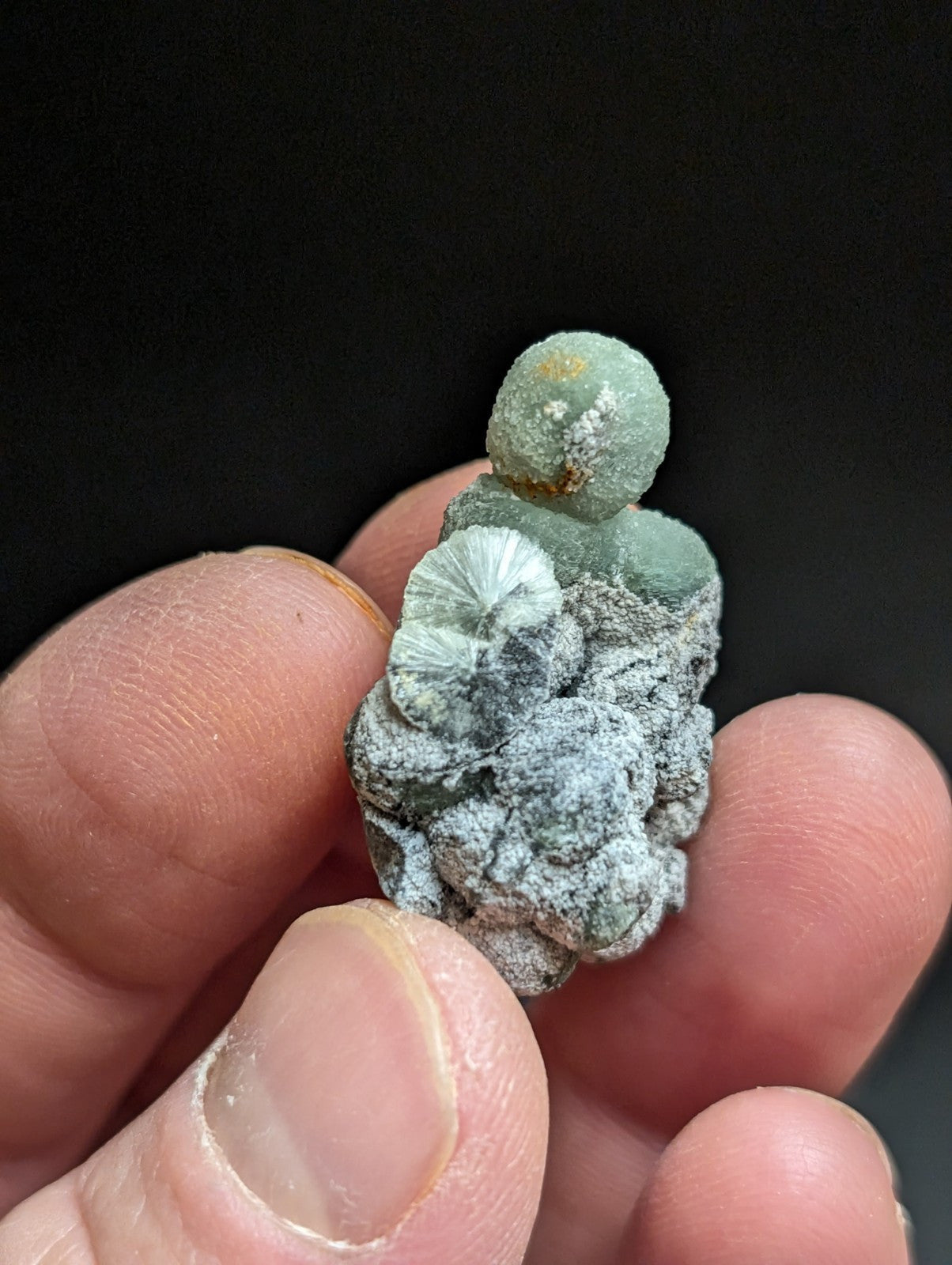 Wavellite w/ SiO2 Pseudomorphs Mauldin Mountain Montgomery Co. Arkansas A + + - Collectibles:Rocks Fossils &