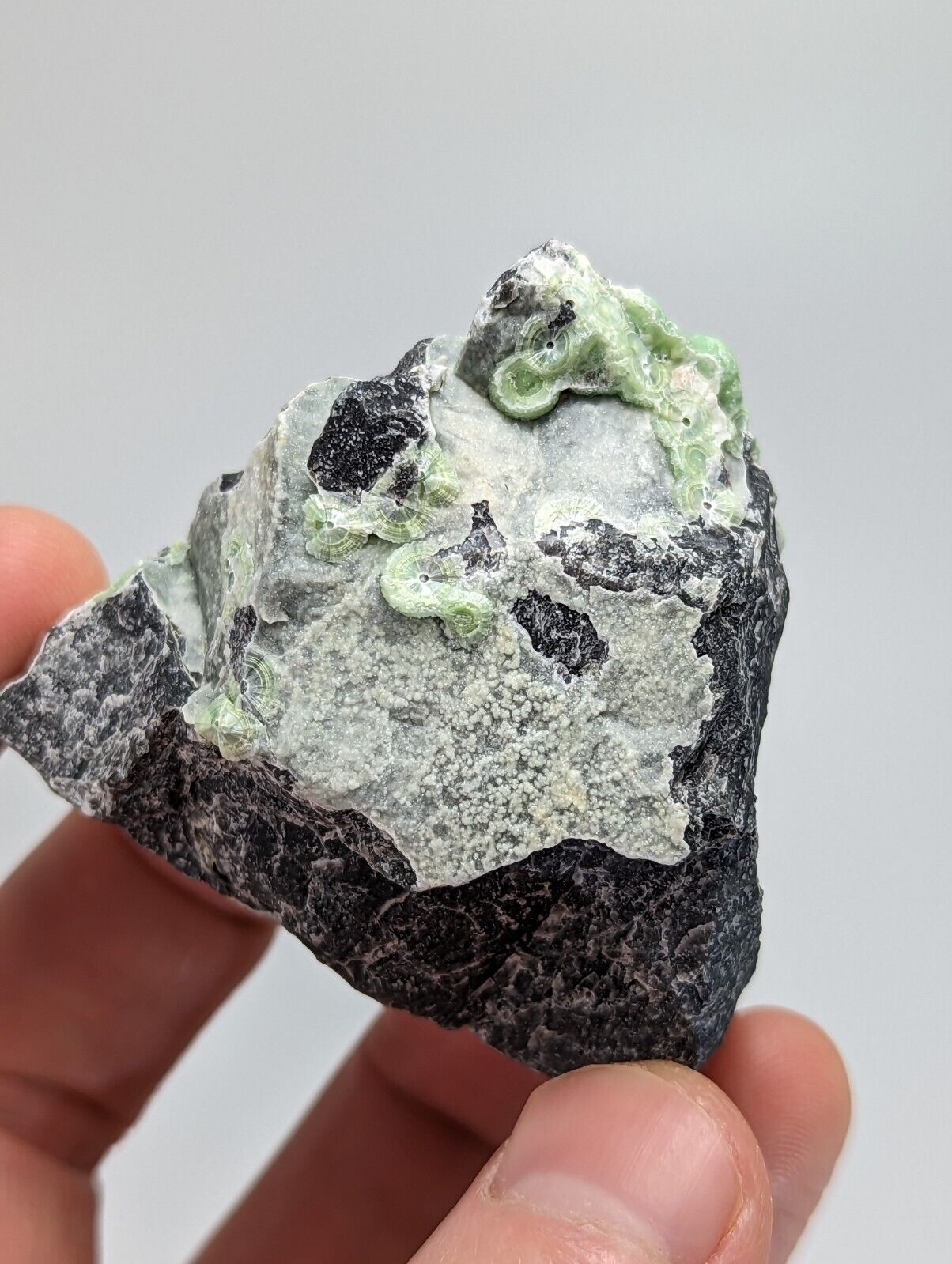 Wavellite + white mineral - Fantastic 1990s Old Stock - Mauldin Mtn. Arkansas - Collectibles:Rocks Fossils &