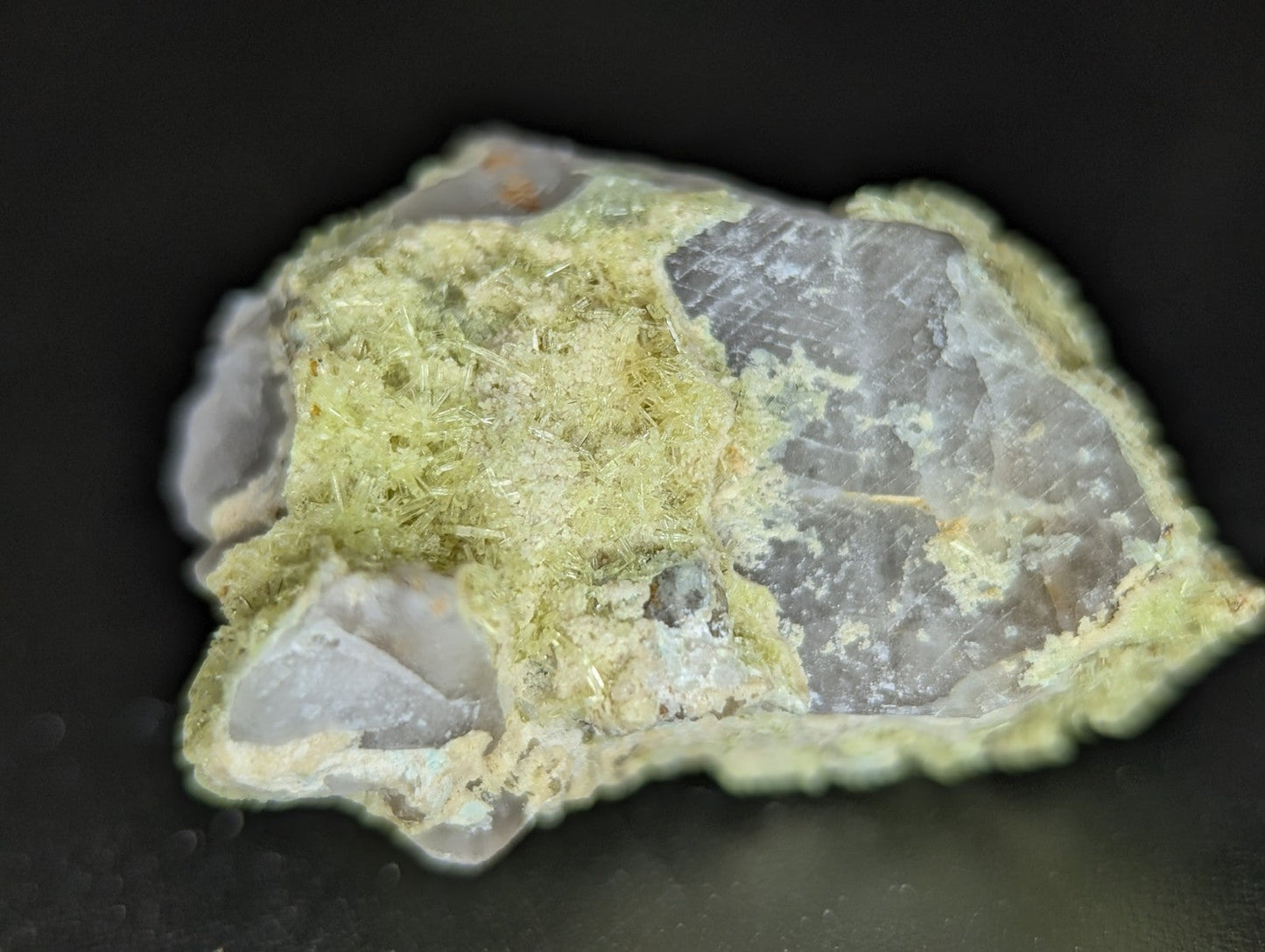 Yellow Wavellite with Variscite Quartz - Rare Old Stock - Polk County Arkansas - Collectibles:Rocks Fossils &