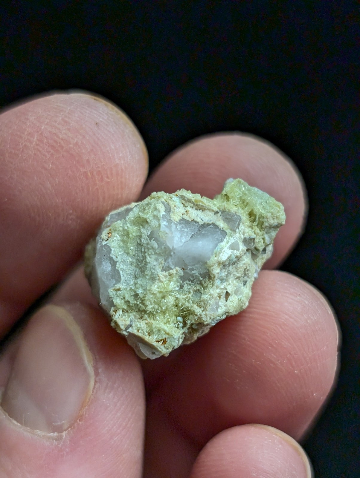 Yellow Wavellite with Variscite Quartz - Rare Old Stock - Polk County Arkansas - Collectibles:Rocks Fossils &