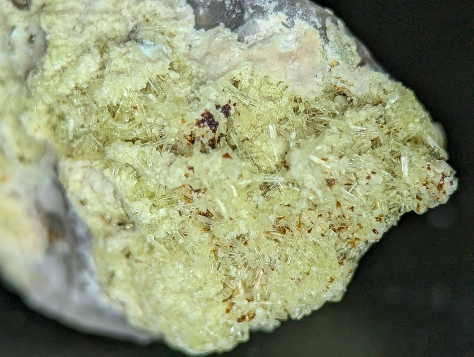 Yellow Wavellite with Variscite Quartz - Rare Old Stock - Polk County Arkansas - Collectibles:Rocks Fossils &