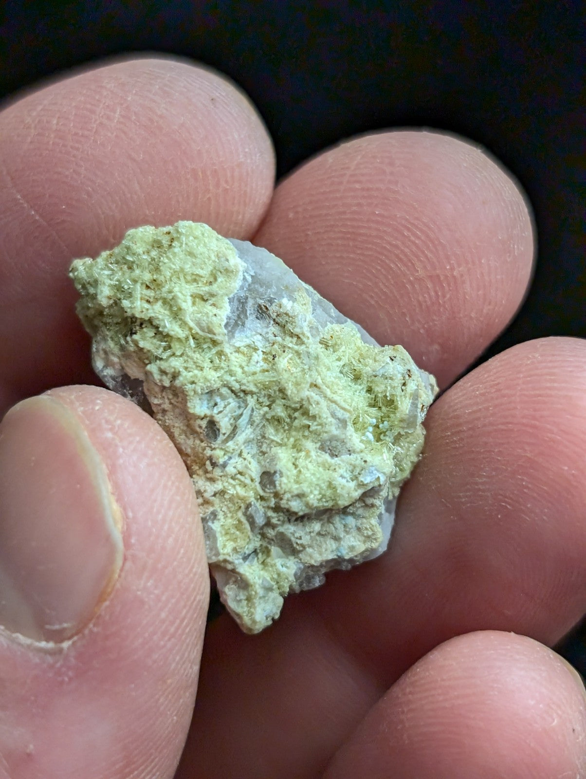 Yellow Wavellite with Variscite Quartz - Rare Old Stock - Polk County Arkansas - Collectibles:Rocks Fossils &