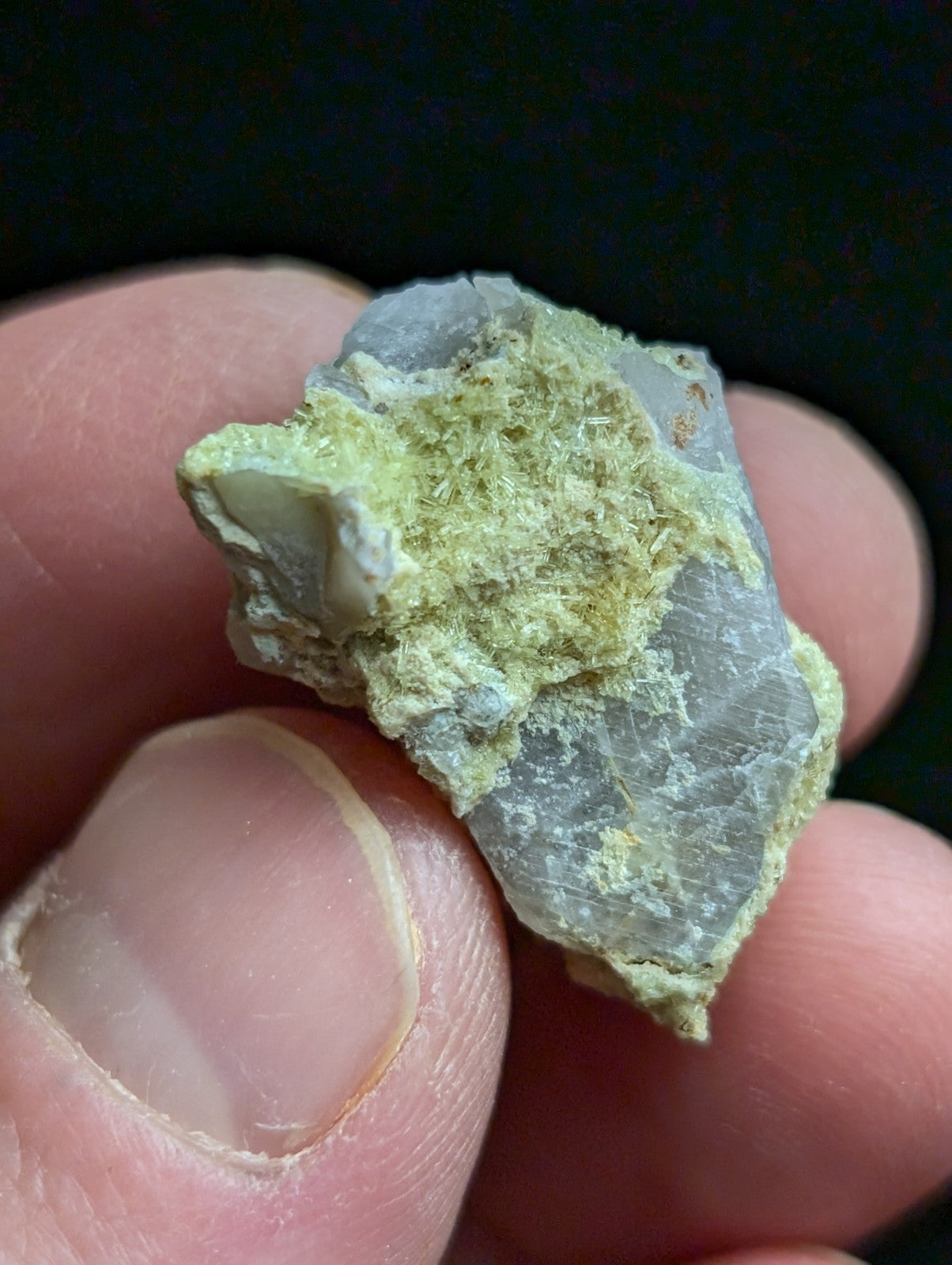 Yellow Wavellite with Variscite Quartz - Rare Old Stock - Polk County Arkansas - Collectibles:Rocks Fossils &