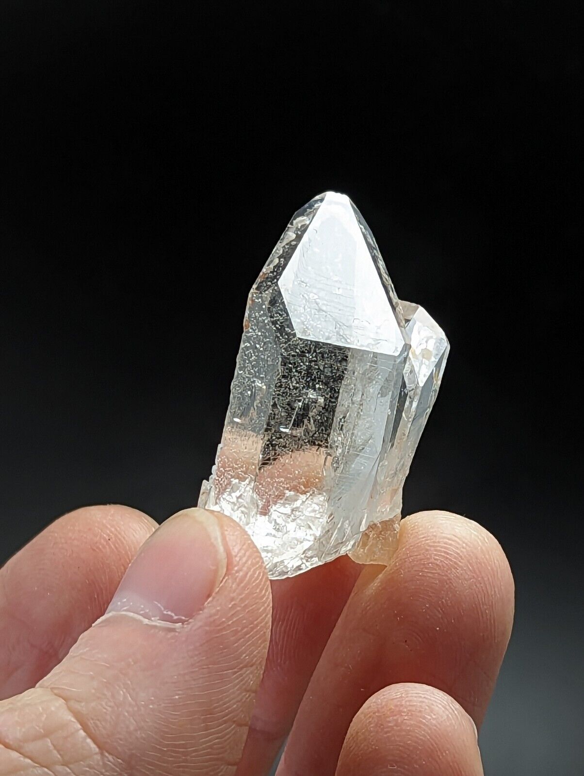Arkansas Quartz Crystal w/ Rare Adularia in Unique Form, Garland Co, old stock.