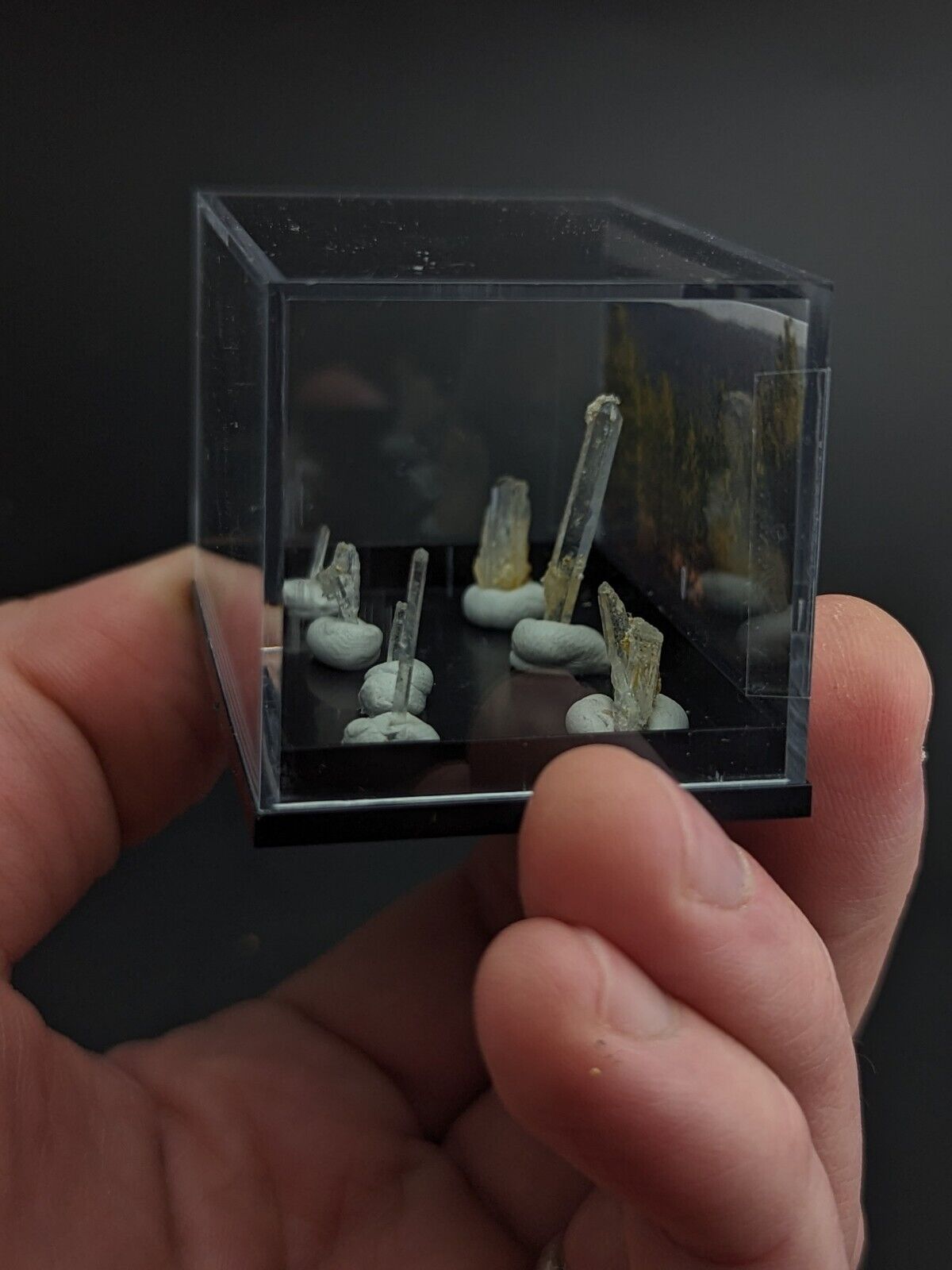 Rare Solution Quartz Crystals- Unique Set of 7 w/case- Jeffrey Quarry, Arkansas
