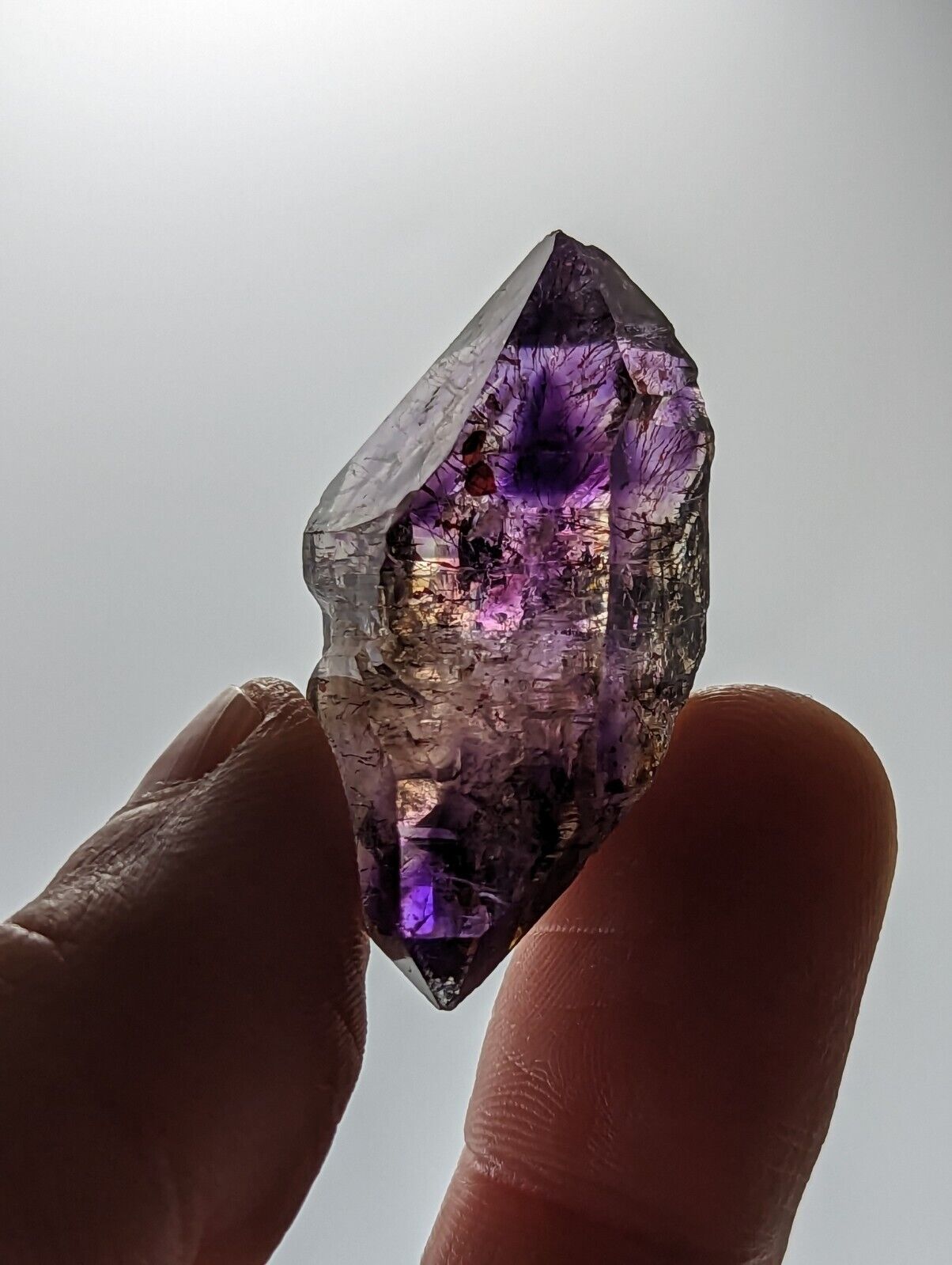 Shangaan Smoky Amethyst Quartz Crystal, Chimbuku Mine, Zimbabwe, Fantastic DT