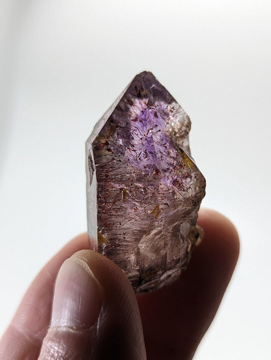 Shangaan Smoky Amethyst Quartz Chimbuku Mine Zimbabwe Hematite Inclusions - Collectibles:Rocks Fossils &