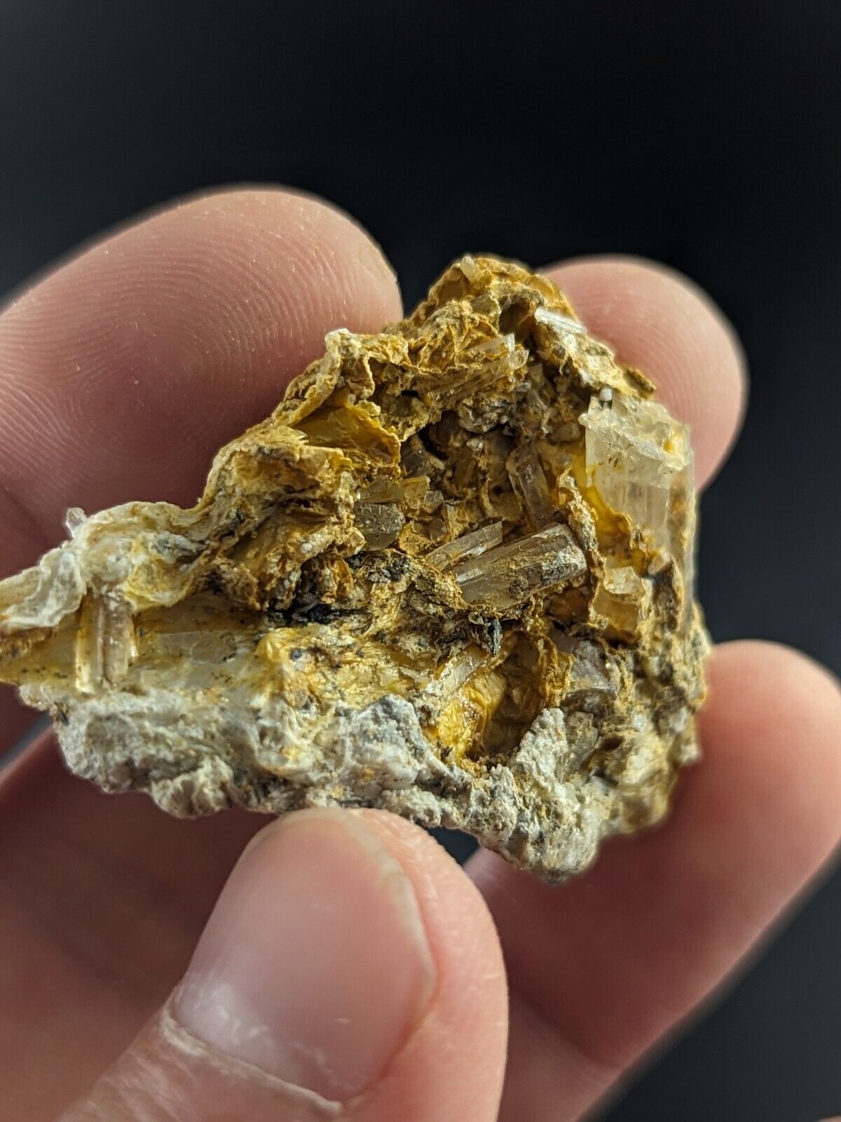 Jeffrey Quarry Quartz Crystals In Rectorite, Ultra Rare, Arkansas Old Stock