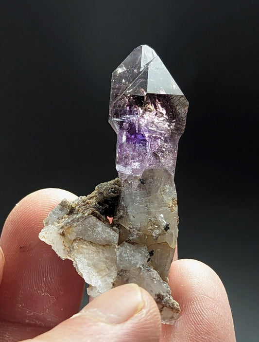 Shangaan Smoky Amethyst Scepter Quartz Chimbuku Mine Zimbabwe - Collectibles:Rocks Fossils & Minerals:Crystals Mineral