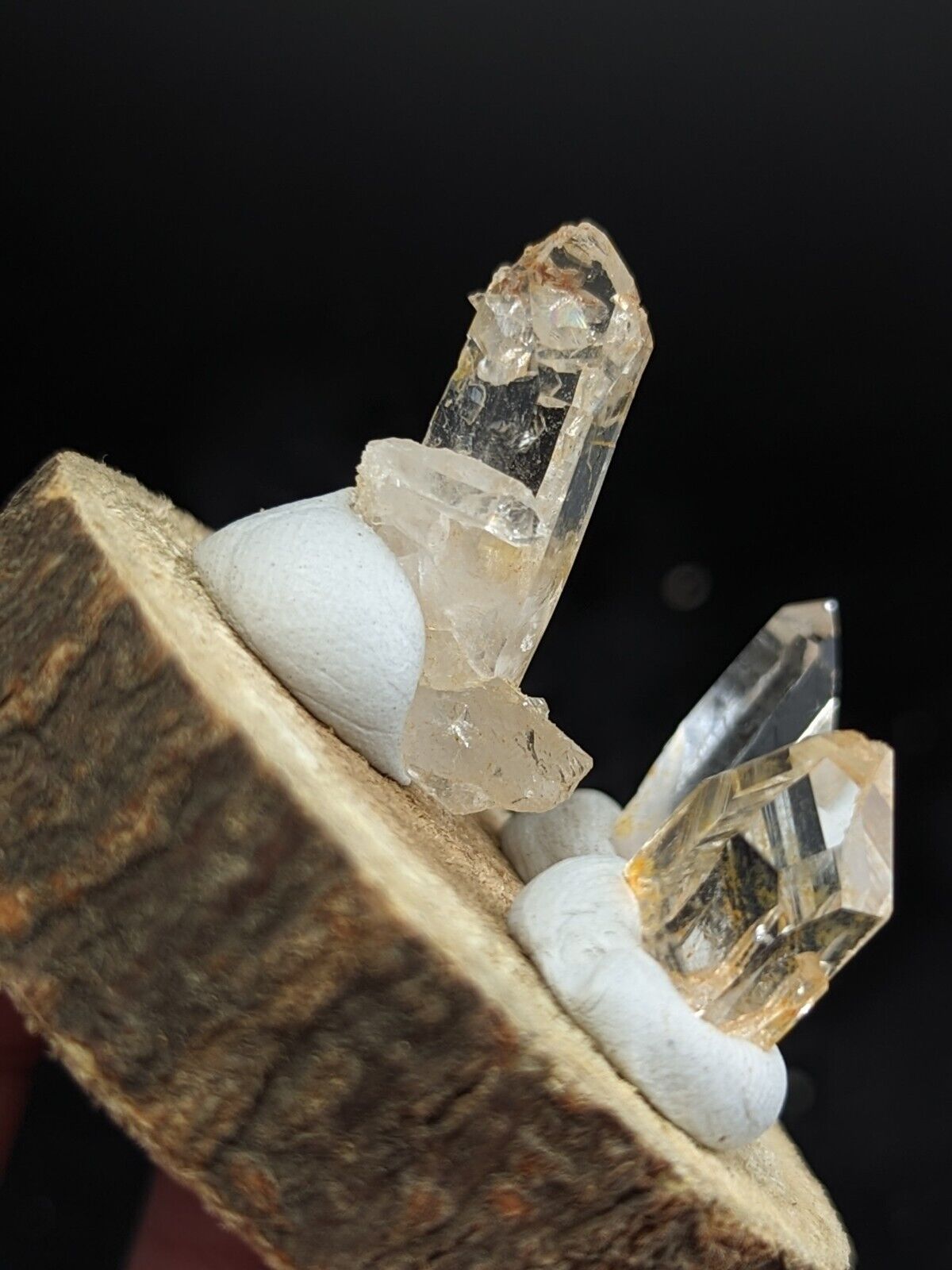 Set Of 3 Beautiful Quartz Crystals, Old Stock, Garland County, Arkansas