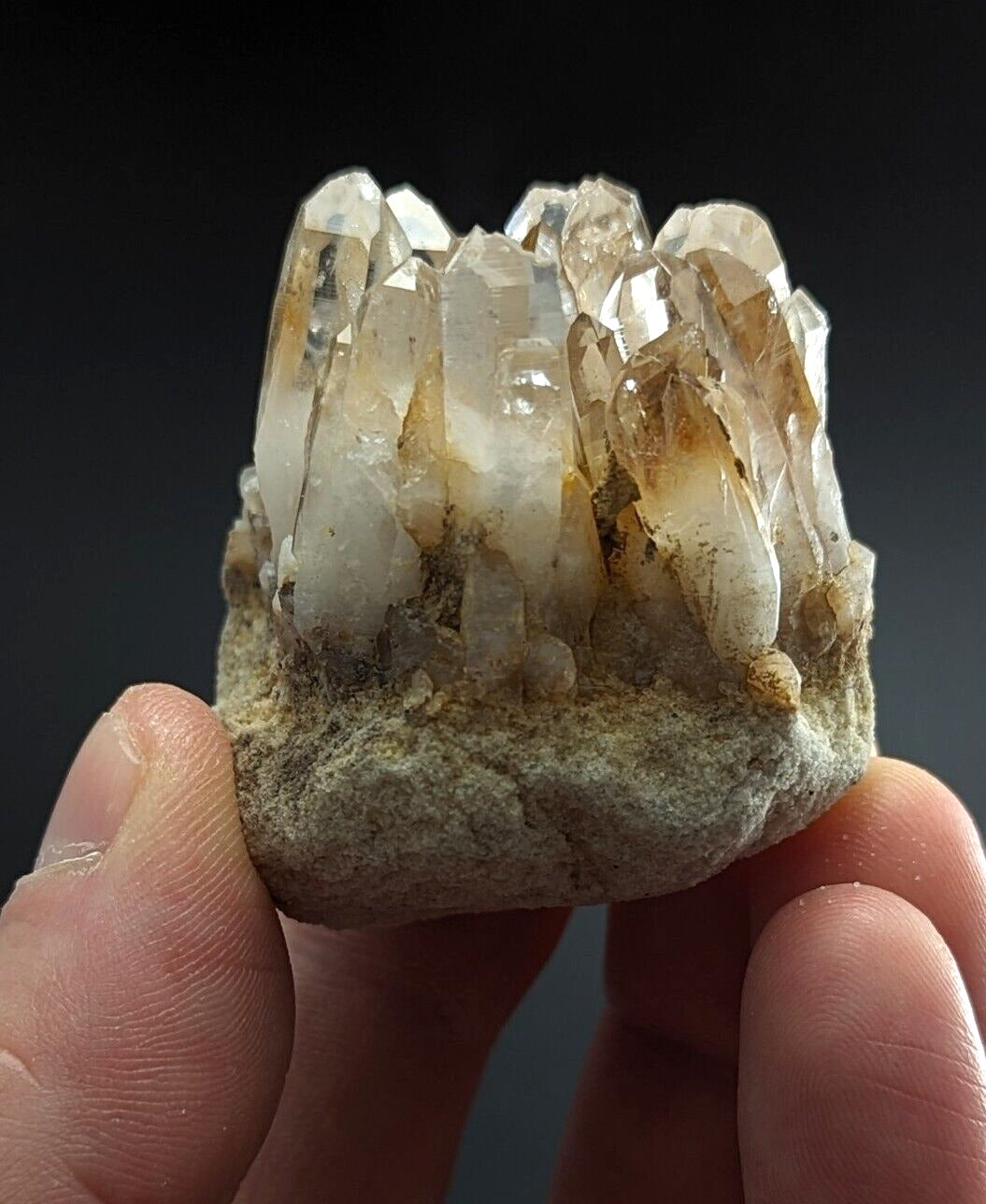 Old Stock Quartz Crystal Cluster from Saline County, Arkansas , USA