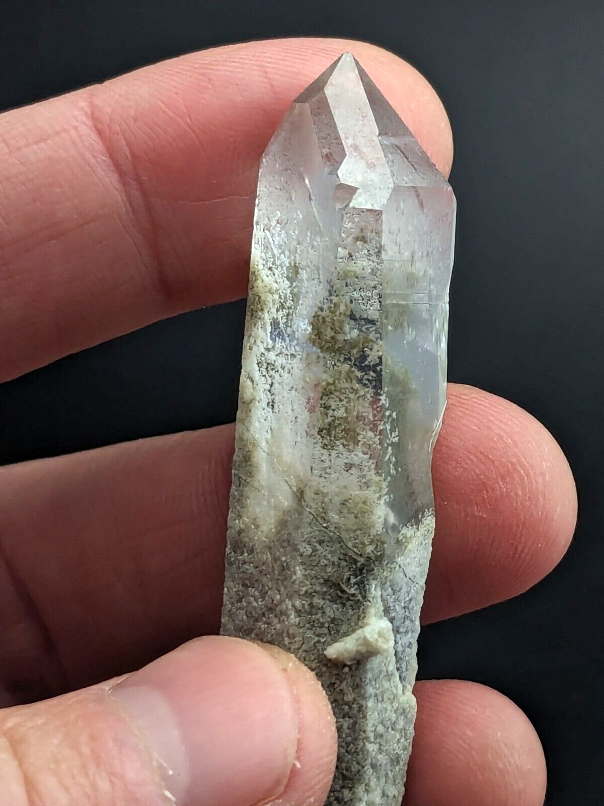Fantastic Green Chlorite Quartz Crystal, North of Willis Mine, Paron, Arkansas